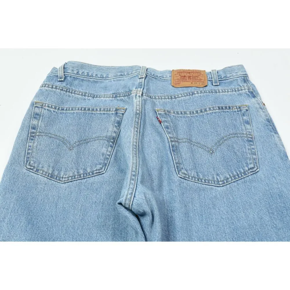 Vintage Levis 505 Jeans Mens 38x30 (36x30) Blue Straight Leg Regular Fit Cotton